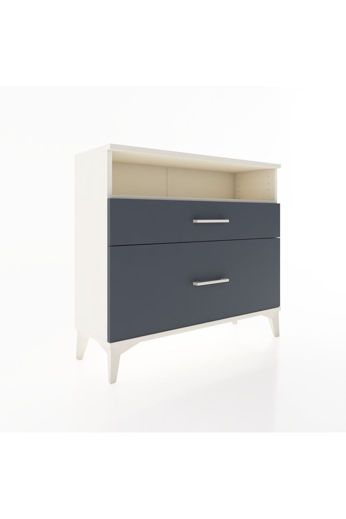 Arges Şifonyer Tek Raflı 2 Çekmeceli 88x30x80 Aytaşı-Antrasit