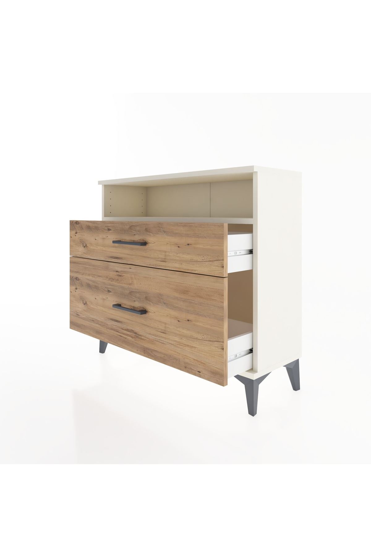 Arges Şifonyer Tek Raflı 2 Çekmeceli 88x30x80 Aytaşı-Çam