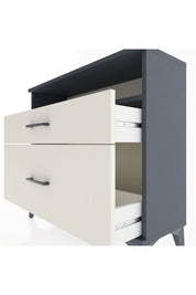 Arges Şifonyer Tek Raflı 2 Çekmeceli 88x30x80 Antrasit-Aytaşı