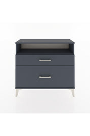 Arges Şifonyer Tek Raflı 2 Çekmeceli 88x30x80 Antrasit-Antrasit