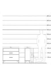 Arges Şifonyer Tek Raflı 2 Çekmeceli 88x30x80 Antrasit-Antrasit