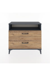 Arges Şifonyer Tek Raflı 2 Çekmeceli 88x30x80 Antrasit-Çam