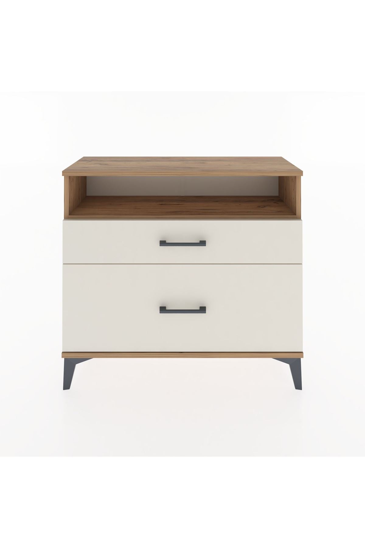 Arges Şifonyer Tek Raflı 2 Çekmeceli 88x30x80 Çam-Aytaşı