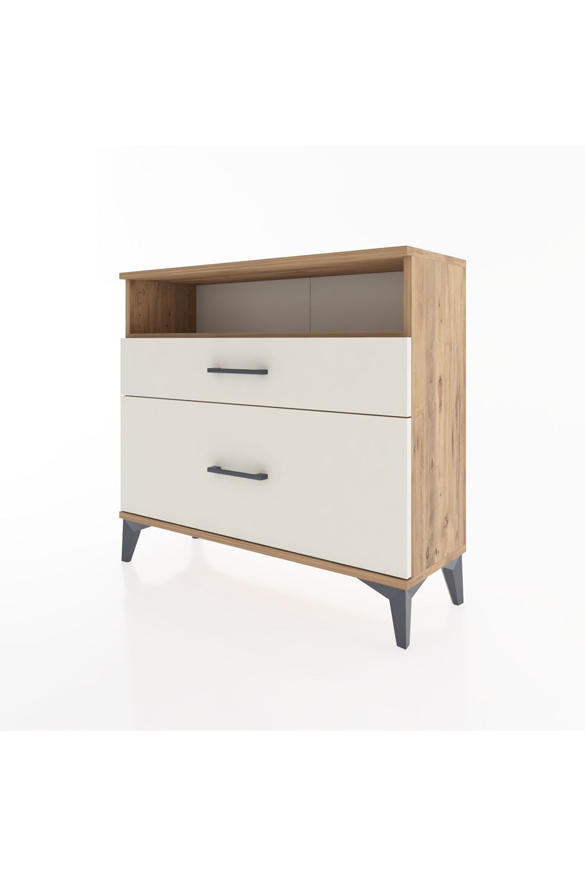 Arges Şifonyer Tek Raflı 2 Çekmeceli 88x30x80 Çam-Aytaşı