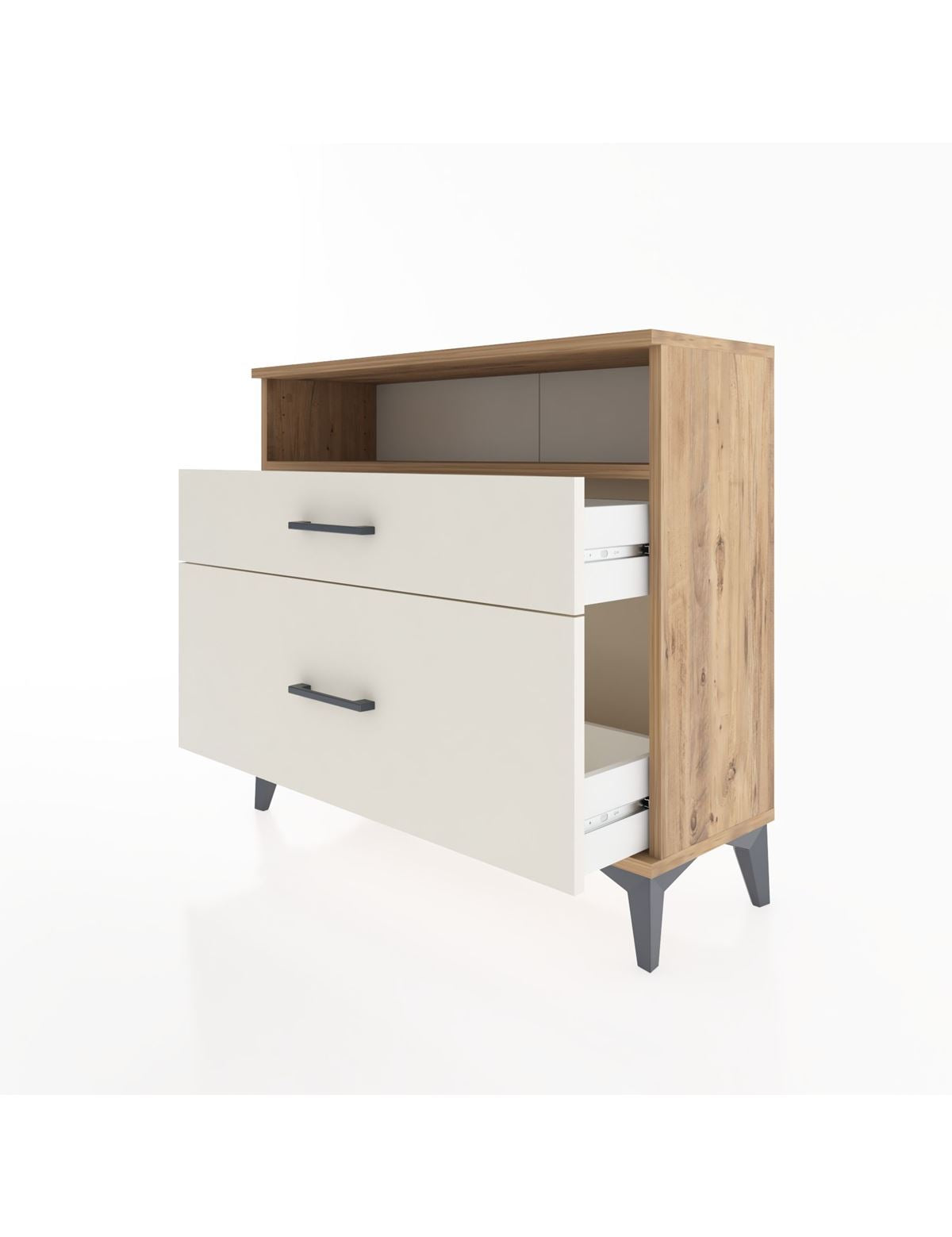 Arges Şifonyer Tek Raflı 2 Çekmeceli 88x30x80 - S03M011V7A