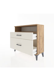 Arges Şifonyer Tek Raflı 2 Çekmeceli 88x30x80 Çam-Aytaşı