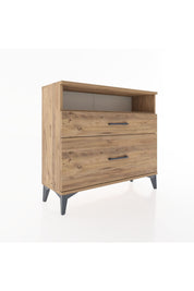 Arges Şifonyer Tek Raflı 2 Çekmeceli 88x30x80 Çam-Çam