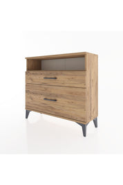 Arges Şifonyer Tek Raflı 2 Çekmeceli 88x30x80 Çam-Çam