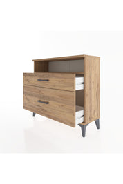 Arges Şifonyer Tek Raflı 2 Çekmeceli 88x30x80 Çam-Çam
