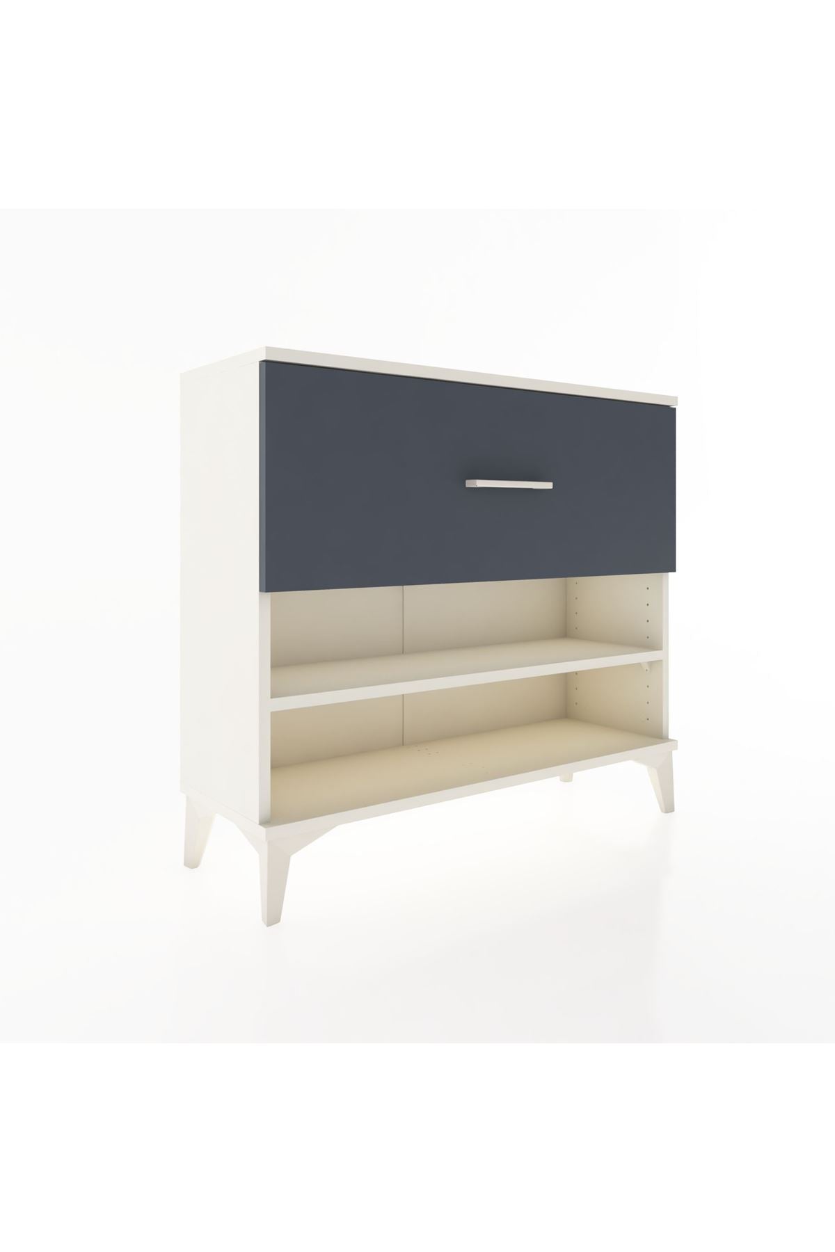 Arges Şifonyer Tek Raflı Tek Çekmeceli 88x30x80 Aytaşı-Antrasit