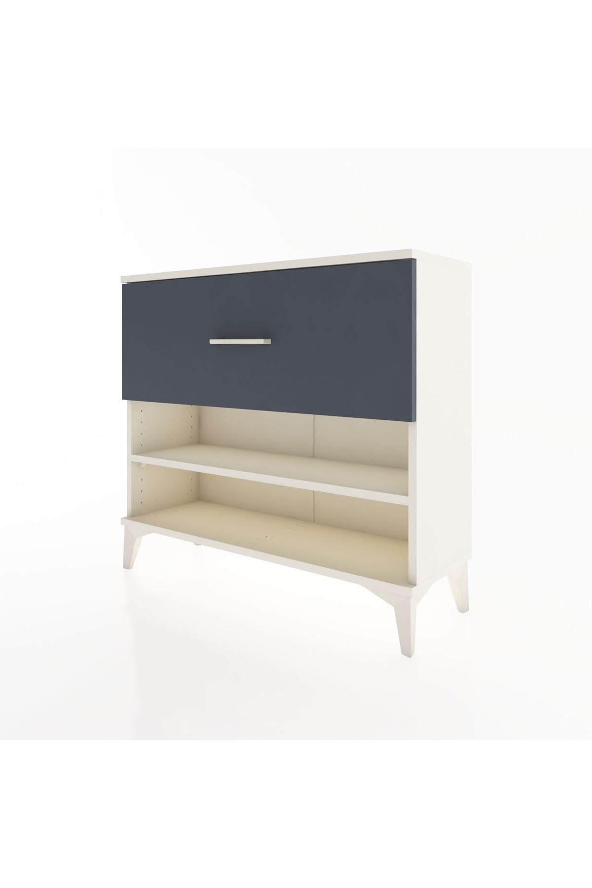 Arges Şifonyer Tek Raflı Tek Çekmeceli 88x30x80 Aytaşı-Antrasit