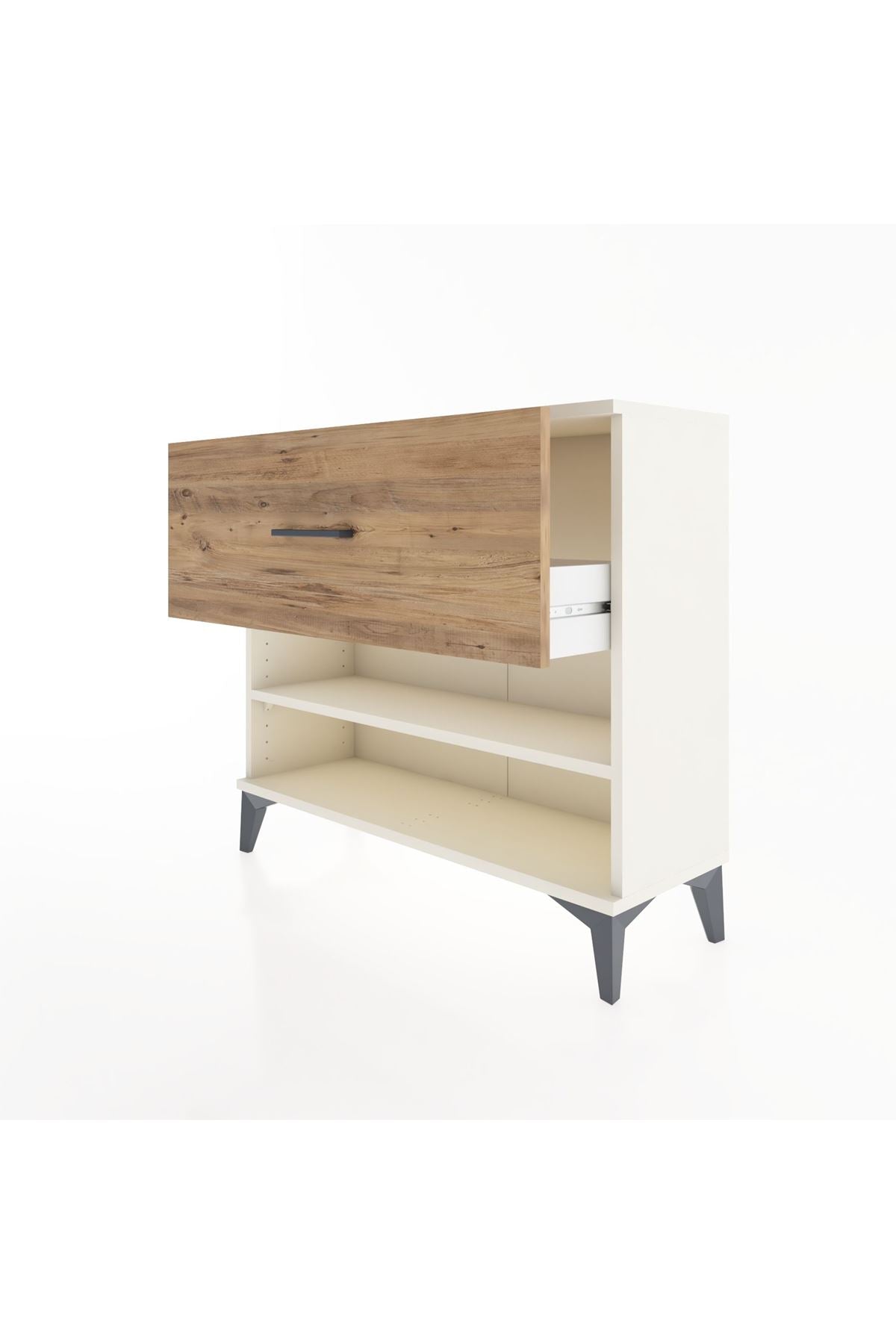 Arges Şifonyer Tek Raflı Tek Çekmeceli 88x30x80 Aytaşı-Çam