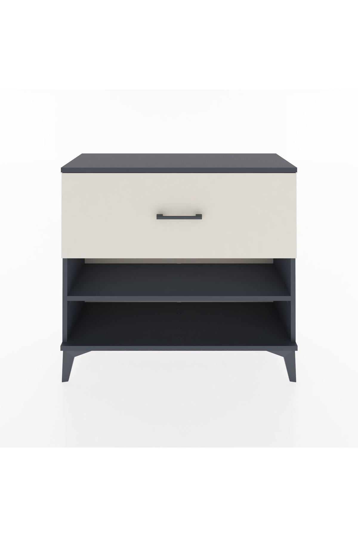 Arges Şifonyer Tek Raflı Tek Çekmeceli 88x30x80 Antrasit-Aytaşı