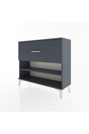 Arges Şifonyer Tek Raflı Tek Çekmeceli 88x30x80 Antrasit-Antrasit