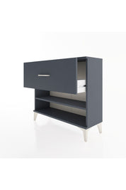 Arges Şifonyer Tek Raflı Tek Çekmeceli 88x30x80 Antrasit-Antrasit