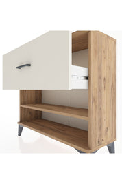 Arges Şifonyer Tek Raflı Tek Çekmeceli 88x30x80 Çam-Aytaşı