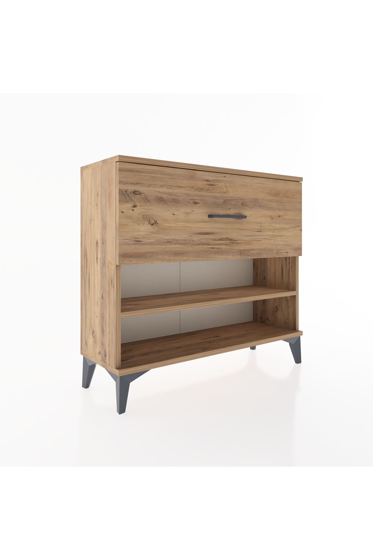 Arges Şifonyer Tek Raflı Tek Çekmeceli 88x30x80 Çam-Çam