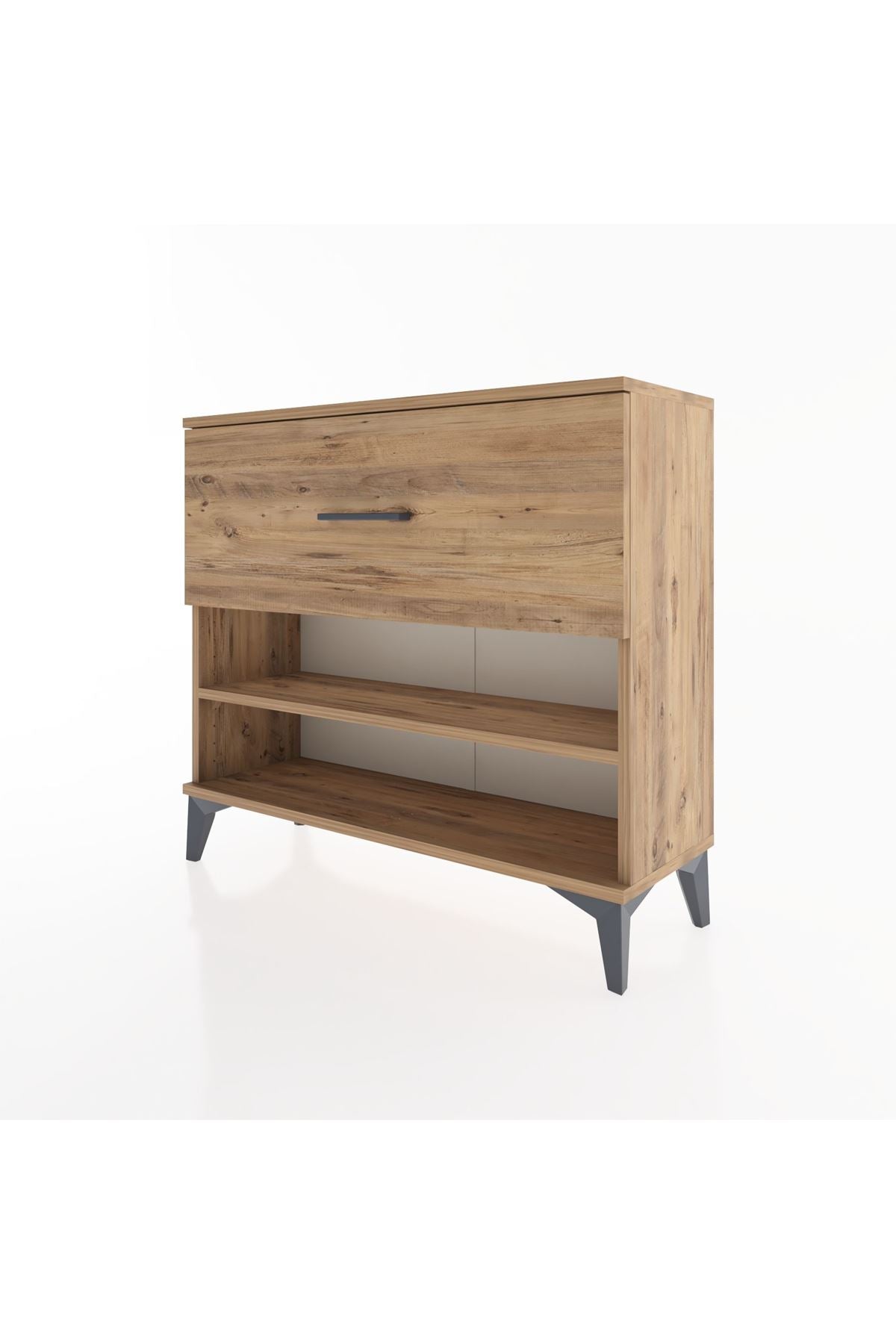 Arges Şifonyer Tek Raflı Tek Çekmeceli 88x30x80 Çam-Çam