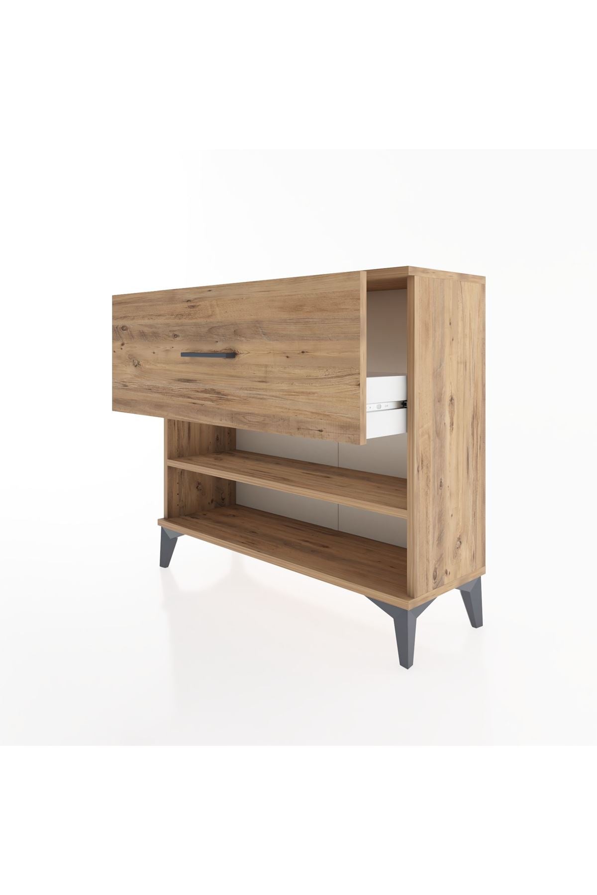 Arges Şifonyer Tek Raflı Tek Çekmeceli 88x30x80 Çam-Çam