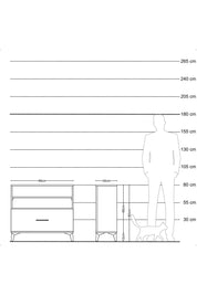 Arges Şifonyer 2 Raflı Tek Çekmeceli 88x30x80 Antrasit-Aytaşı