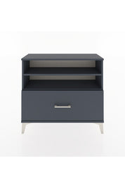 Arges Şifonyer 2 Raflı Tek Çekmeceli 88x30x80 Antrasit-Antrasit