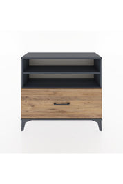 Arges Şifonyer 2 Raflı Tek Çekmeceli 88x30x80 Antrasit-Çam