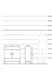 Arges Şifonyer 3 Raflı 2 Kapaklı 88x30x96 Antrasit-Antrasit
