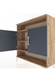 Arges Şifonyer 3 Raflı 2 Kapaklı 88x30x96 Çam-Antrasit