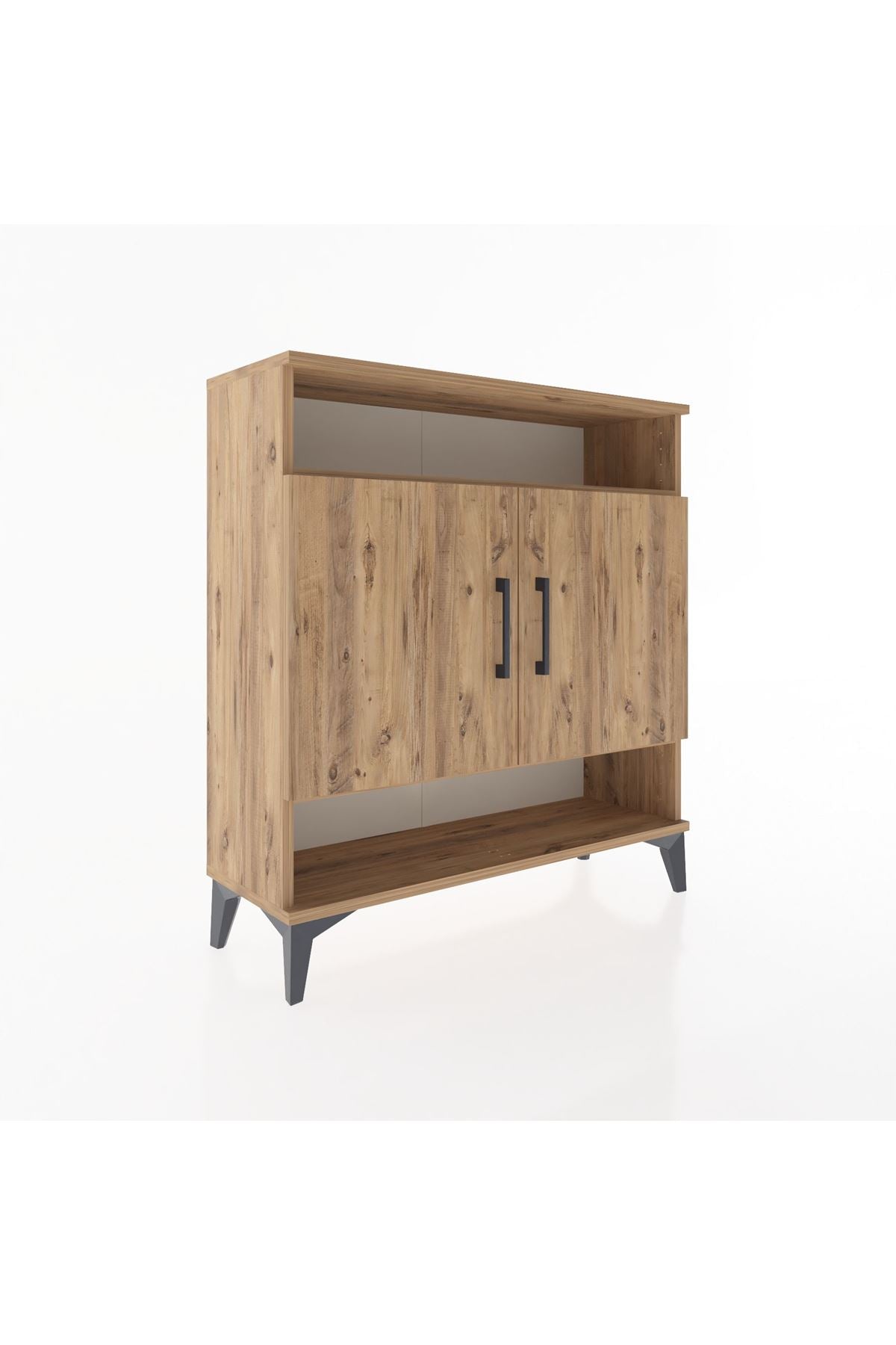 Arges Şifonyer 3 Raflı 2 Kapaklı 88x30x96 Çam-Çam