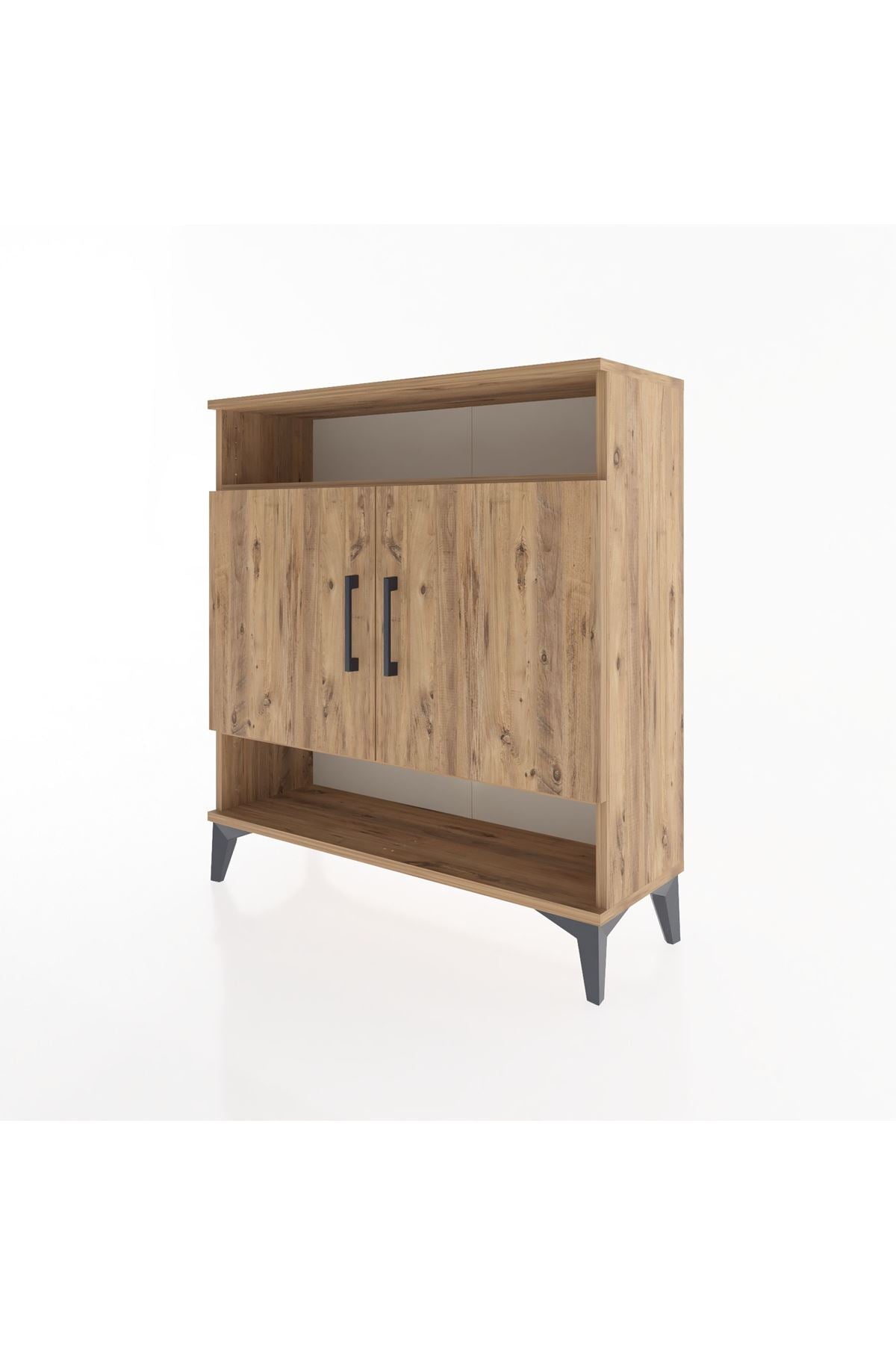 Arges Şifonyer 3 Raflı 2 Kapaklı 88x30x96 Çam-Çam