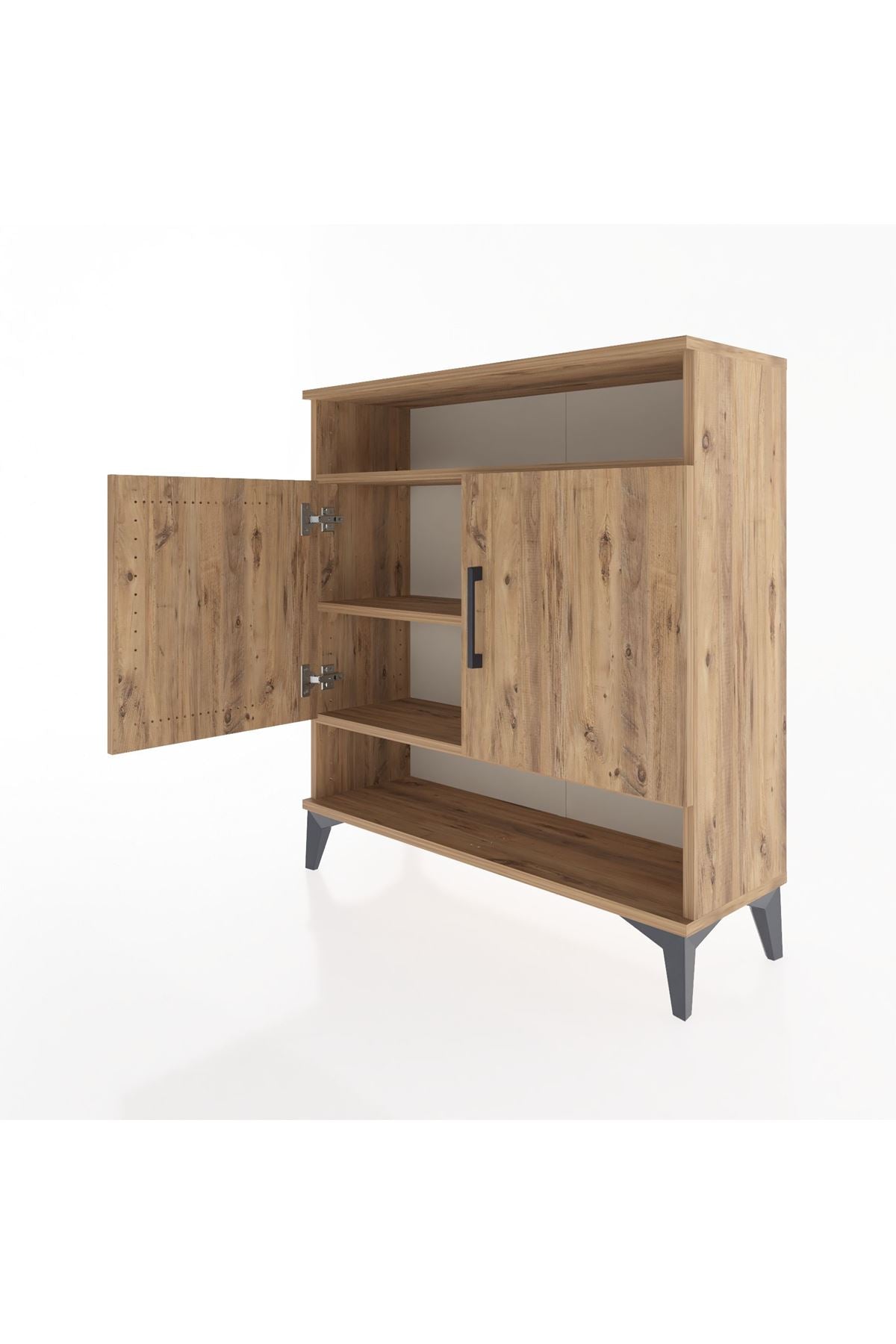 Arges Şifonyer 3 Raflı 2 Kapaklı 88x30x96 Çam-Çam