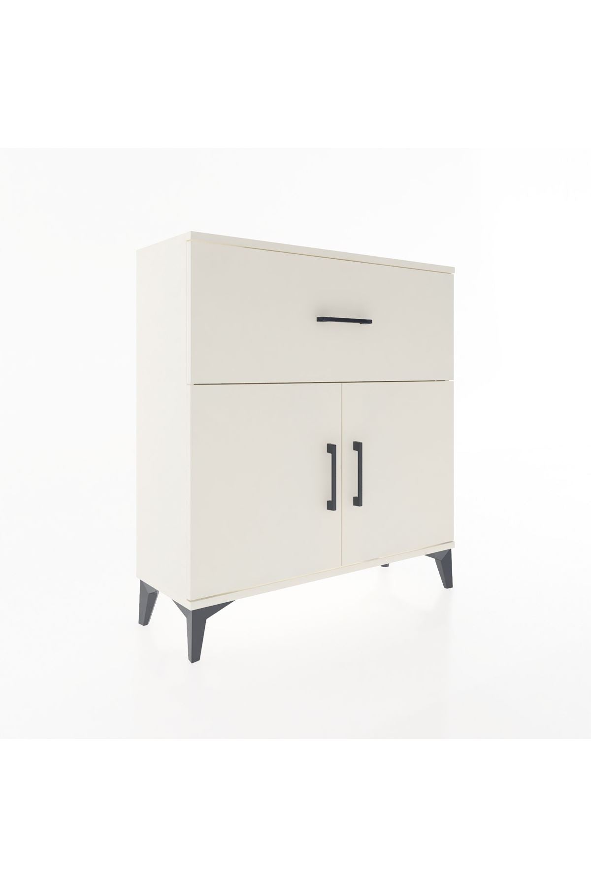 Arges Şifonyer Tek Raflı Tek Çekmeceli 2 Kapaklı 88x30x96 Aytaşı-Aytaşı