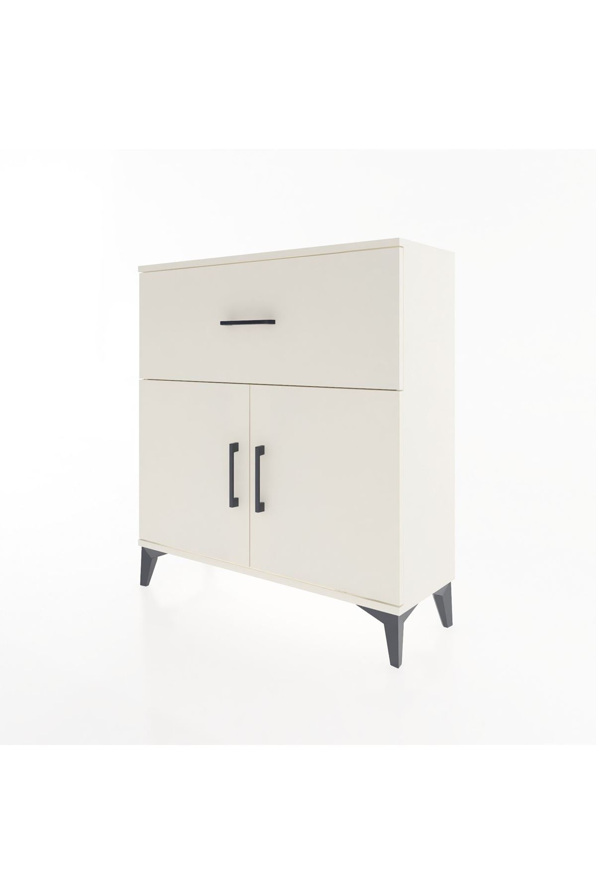 Arges Şifonyer Tek Raflı Tek Çekmeceli 2 Kapaklı 88x30x96 Aytaşı-Aytaşı