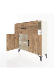 Arges Şifonyer Tek Raflı Tek Çekmeceli 2 Kapaklı 88x30x96 Aytaşı-Çam