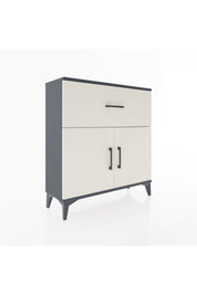 Arges Şifonyer Tek Raflı Tek Çekmeceli 2 Kapaklı 88x30x96 Antrasit-Aytaşı