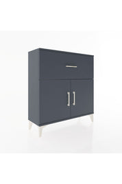 Arges Şifonyer Tek Raflı Tek Çekmeceli 2 Kapaklı 88x30x96 Antrasit-Antrasit