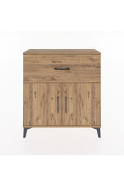 Arges Şifonyer Tek Raflı Tek Çekmeceli 2 Kapaklı 88x30x96 Çam-Çam