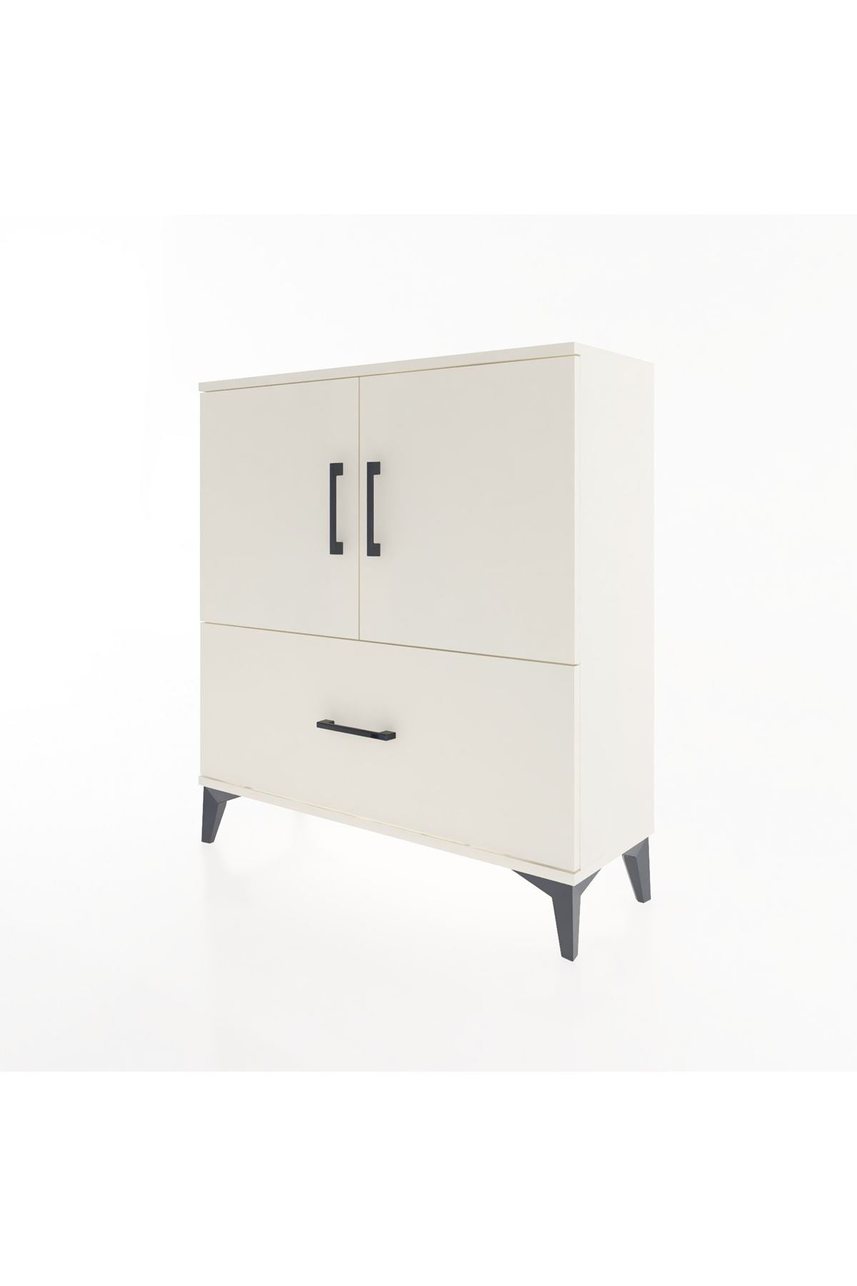 Arges Şifonyer 2 Raflı Tek Çekmeceli 2 Kapaklı 88x30x96 Aytaşı-Aytaşı