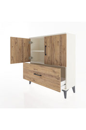 Arges Şifonyer 2 Raflı Tek Çekmeceli 2 Kapaklı 88x30x96 Aytaşı-Çam