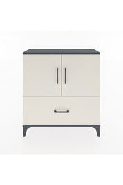 Arges Şifonyer 2 Raflı Tek Çekmeceli 2 Kapaklı 88x30x96 Antrasit-Aytaşı