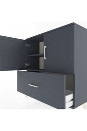 Arges Şifonyer 2 Raflı Tek Çekmeceli 2 Kapaklı 88x30x96 Antrasit-Antrasit