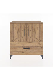 Arges Şifonyer 2 Raflı Tek Çekmeceli 2 Kapaklı 88x30x96 Çam-Çam