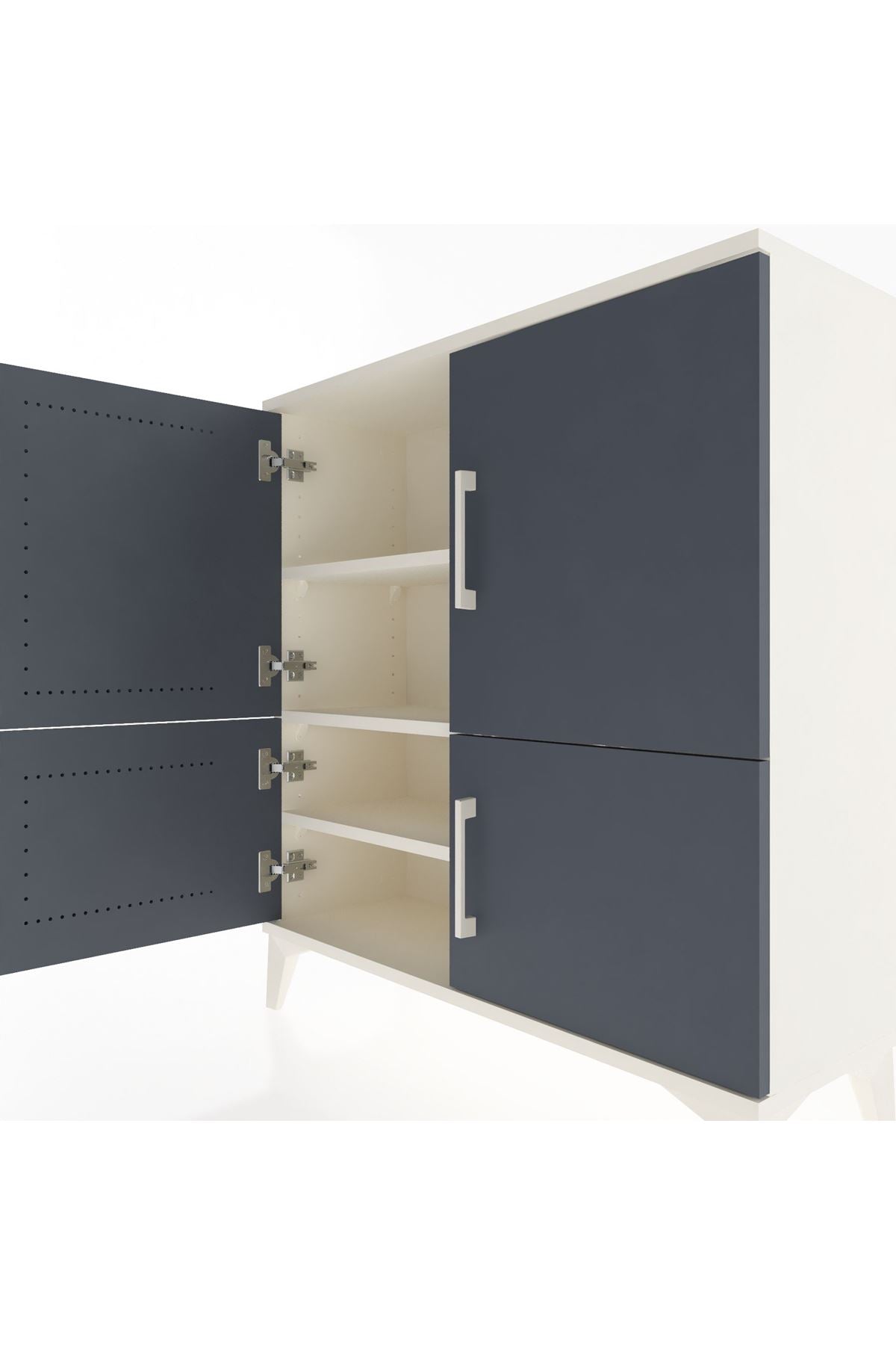 Arges Şifonyer 3 Raflı 4 Kapaklı 88x30x96 Aytaşı-Antrasit