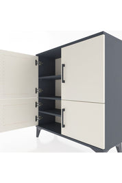 Arges Şifonyer 3 Raflı 4 Kapaklı 88x30x96 Antrasit-Aytaşı