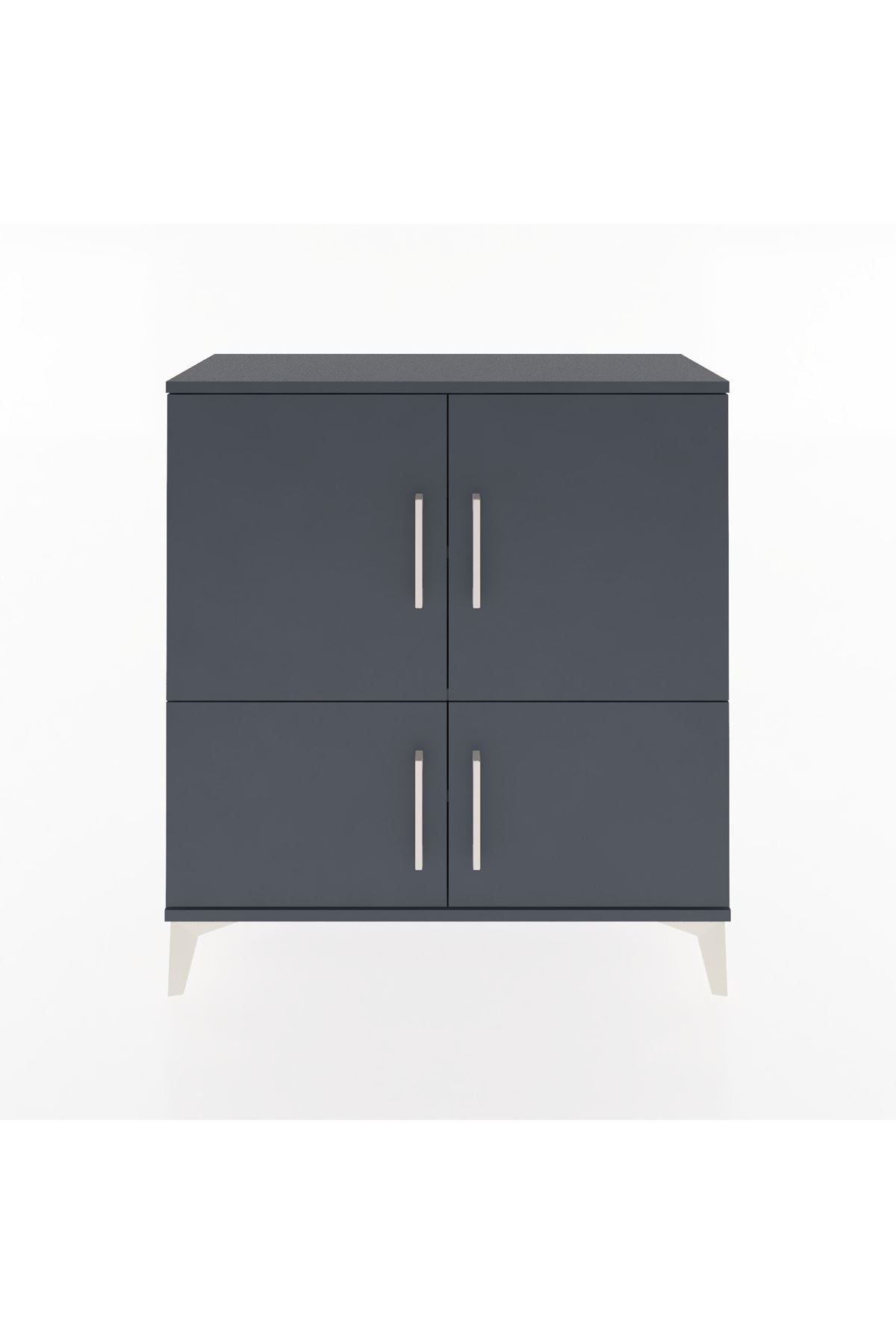 Arges Şifonyer 3 Raflı 4 Kapaklı 88x30x96 Antrasit-Antrasit