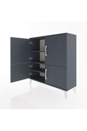 Arges Şifonyer 3 Raflı 4 Kapaklı 88x30x96 Antrasit-Antrasit