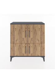 Arges Şifonyer 3 Raflı 4 Kapaklı 88x30x96 Antrasit-Çam