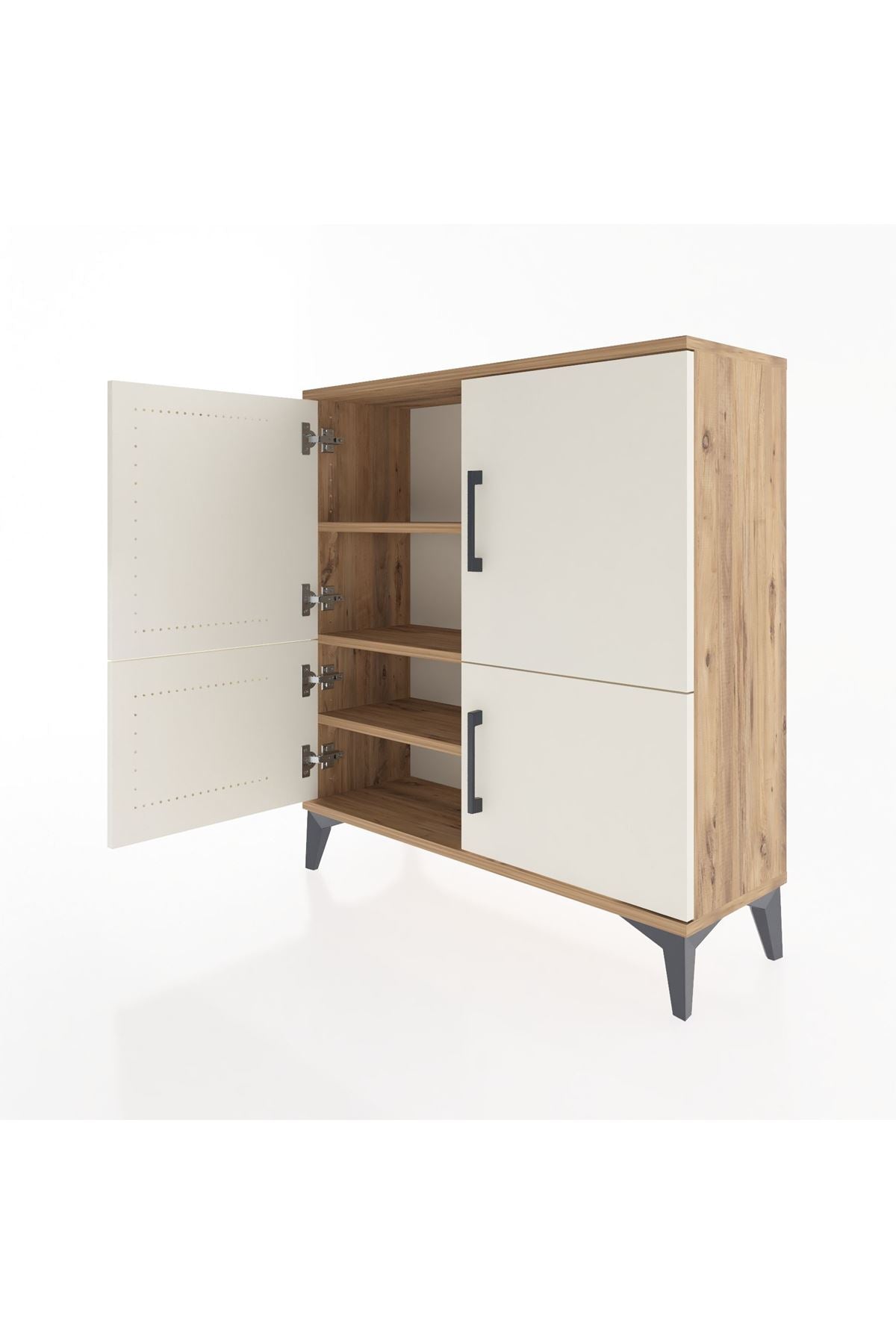 Arges Şifonyer 3 Raflı 4 Kapaklı 88x30x96 Çam-Aytaşı