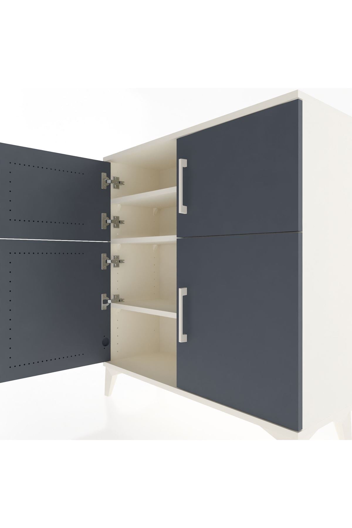 Arges Şifonyer 3 Raflı 4 Kapaklı 88x30x96 Aytaşı-Antrasit