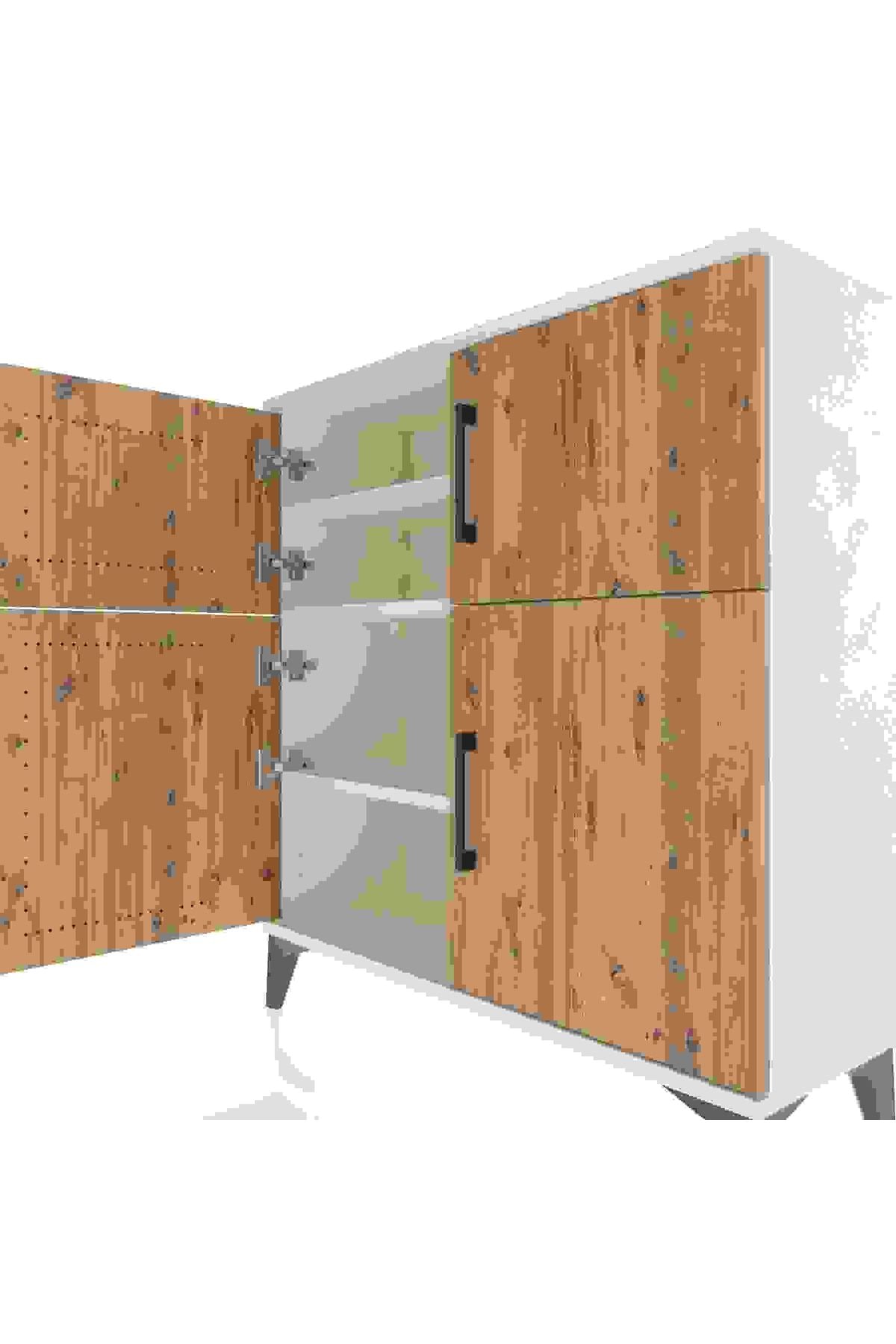 Arges Şifonyer 3 Raflı 4 Kapaklı 88x30x96 Aytaşı-Çam